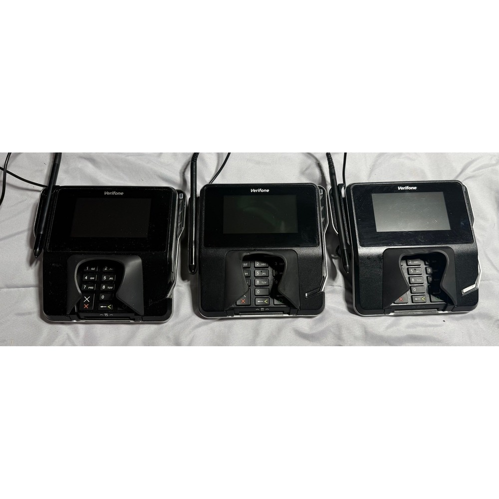 Lot of 3 Verifone MX 915 Credit Card Terminals POS System M177-409-01-R Black